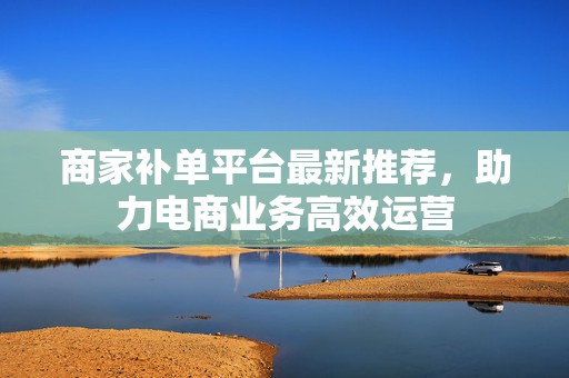 商家补单平台最新推荐，助力电商业务高效运营