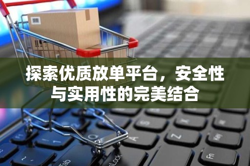 探索优质放单平台，安全性与实用性的完美结合