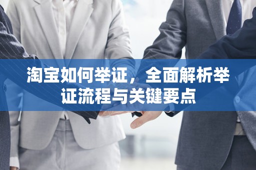 淘宝如何举证，全面解析举证流程与关键要点