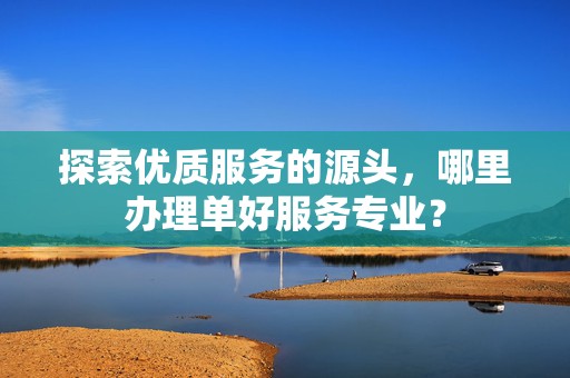 探索优质服务的源头，哪里办理单好服务专业？