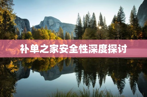 补单之家安全性深度探讨