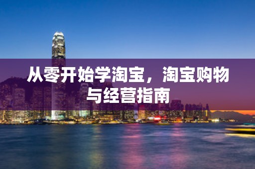 从零开始学淘宝，淘宝购物与经营指南