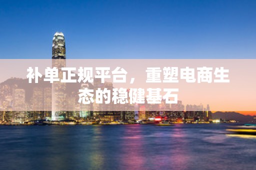 补单正规平台，重塑电商生态的稳健基石