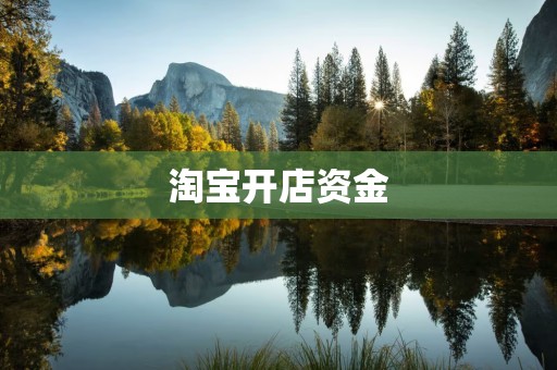 淘宝开店资金