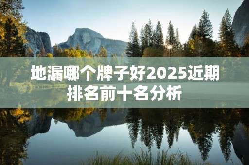 地漏哪个牌子好2025近期排名前十名分析