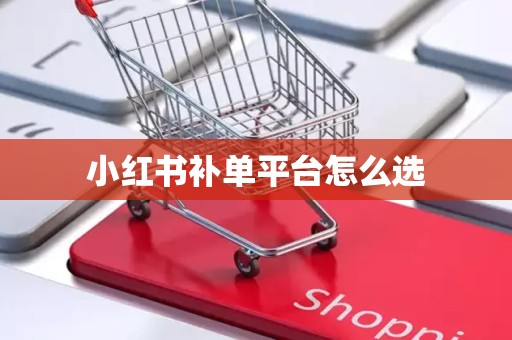 小红书补单平台怎么选