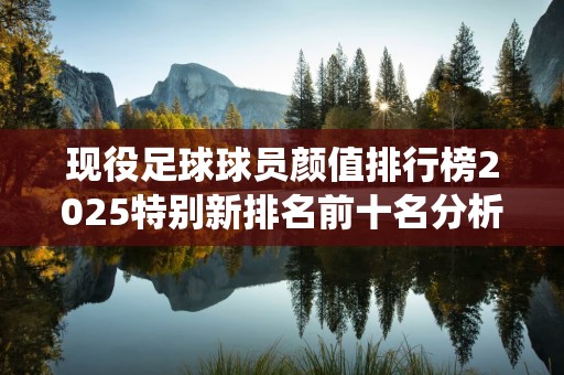 现役足球球员颜值排行榜2025特别新排名前十名分析