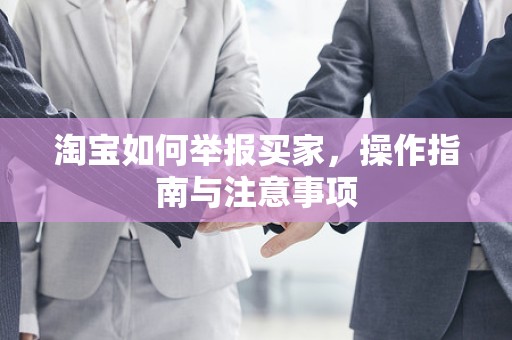 淘宝如何举报买家，操作指南与注意事项