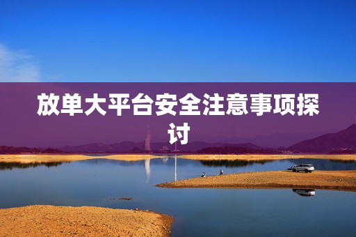 放单大平台安全注意事项探讨