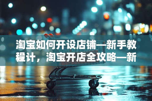 淘宝如何开设店铺—新手教程
设计，淘宝开店全攻略—新手零基础教程