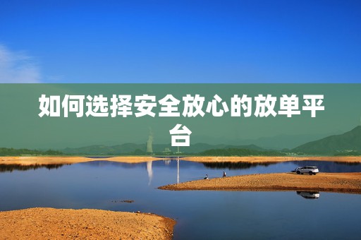 如何选择安全放心的放单平台