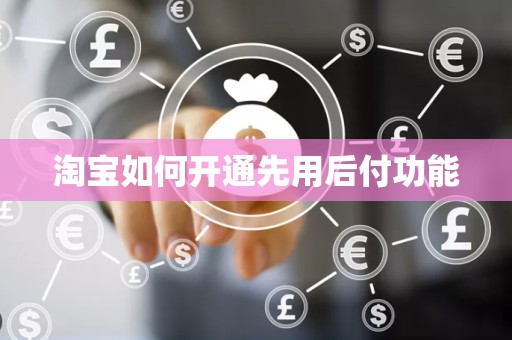 淘宝如何开通先用后付功能