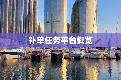 补单任务平台概览