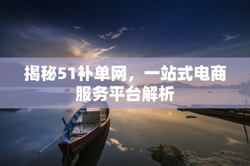 揭秘51补单网，一站式电商服务平台解析
