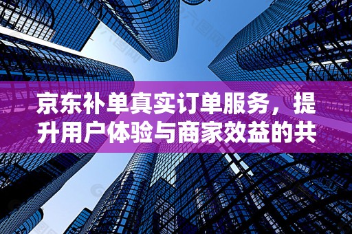 京东补单真实订单服务，提升用户体验与商家效益的共赢策略