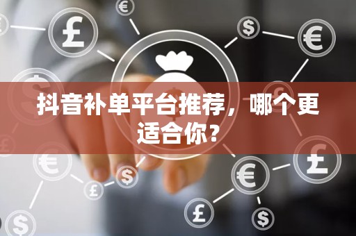 抖音补单平台推荐，哪个更适合你？
