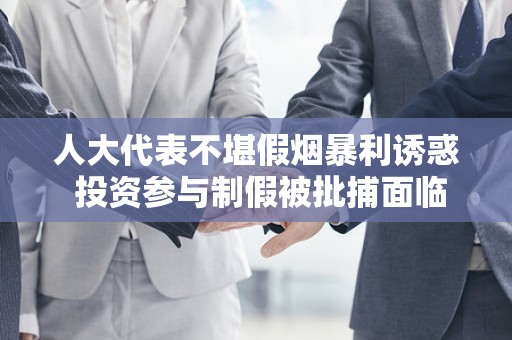 人大代表不堪假烟暴利诱惑 投资参与制假被批捕面临指控