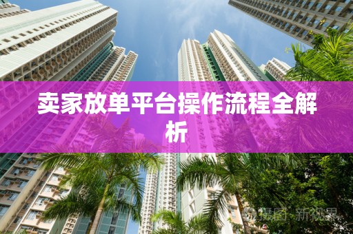 卖家放单平台操作流程全解析