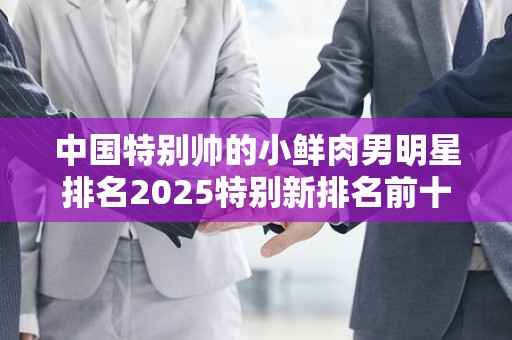 中国特别帅的小鲜肉男明星排名2025特别新排名前十名分析