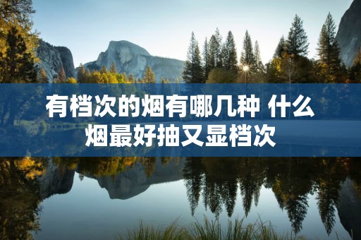 有档次的烟有哪几种 什么烟最好抽又显档次