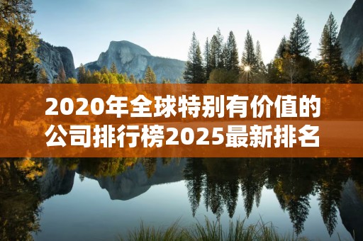 2020年全球特别有价值的公司排行榜2025最新排名前十名榜单出炉