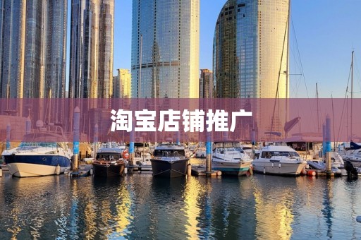淘宝店铺推广