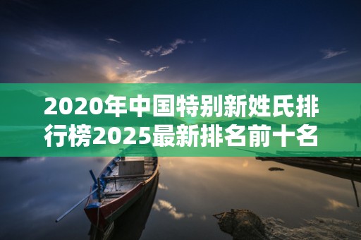 2020年中国特别新姓氏排行榜2025最新排名前十名榜单出炉