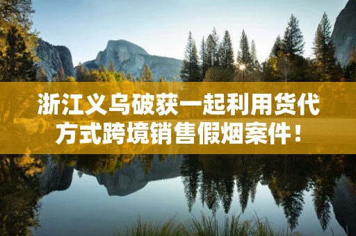 浙江义乌破获一起利用货代方式跨境销售假烟案件！