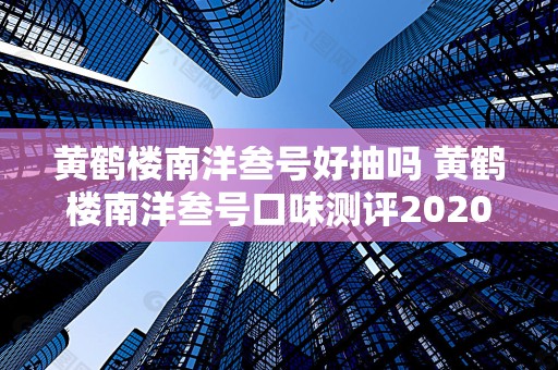 黄鹤楼南洋叁号好抽吗 黄鹤楼南洋叁号口味测评2020