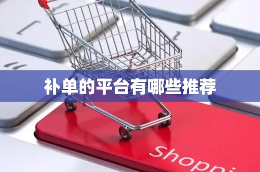 补单的平台有哪些推荐
