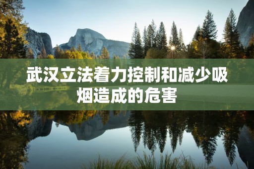武汉立法着力控制和减少吸烟造成的危害