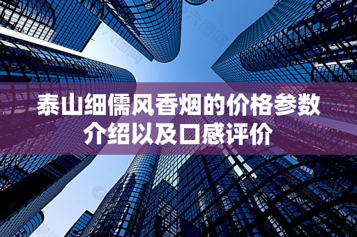 泰山细儒风香烟的价格参数介绍以及口感评价