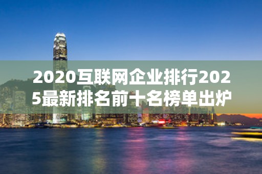 2020互联网企业排行2025最新排名前十名榜单出炉