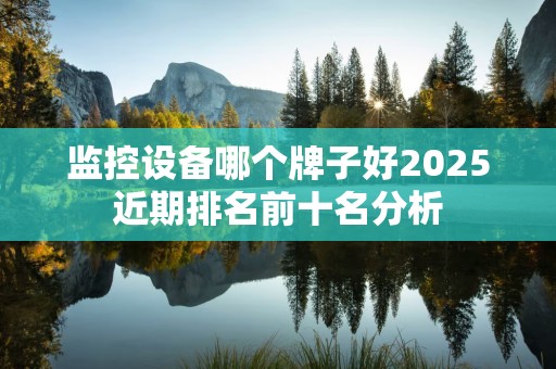 监控设备哪个牌子好2025近期排名前十名分析