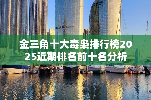 金三角十大毒枭排行榜2025近期排名前十名分析