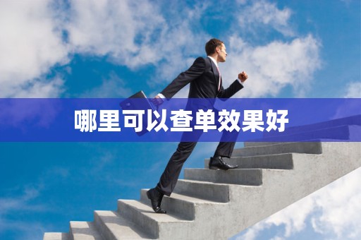 哪里可以查单效果好