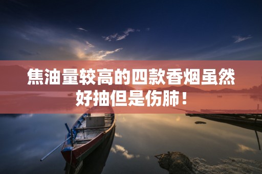 焦油量较高的四款香烟虽然好抽但是伤肺！