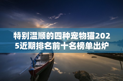 特别温顺的四种宠物猫2025近期排名前十名榜单出炉