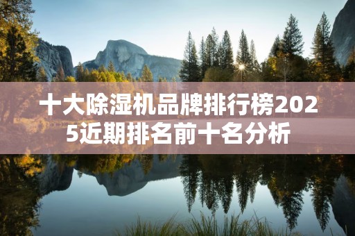 十大除湿机品牌排行榜2025近期排名前十名分析