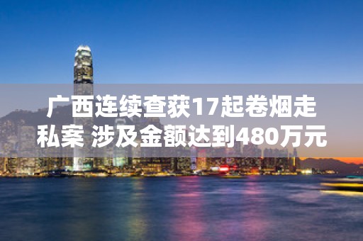 广西连续查获17起卷烟走私案 涉及金额达到480万元！