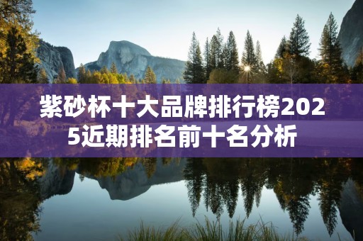 紫砂杯十大品牌排行榜2025近期排名前十名分析