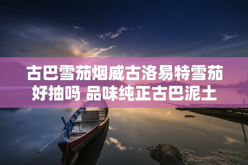 古巴雪茄烟威古洛易特雪茄好抽吗 品味纯正古巴泥土香