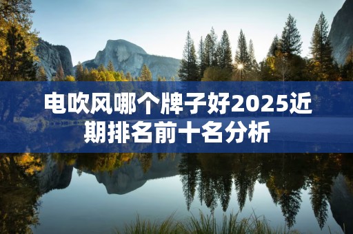 电吹风哪个牌子好2025近期排名前十名分析