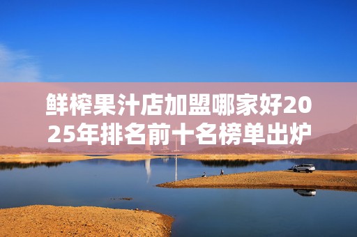鲜榨果汁店加盟哪家好2025年排名前十名榜单出炉