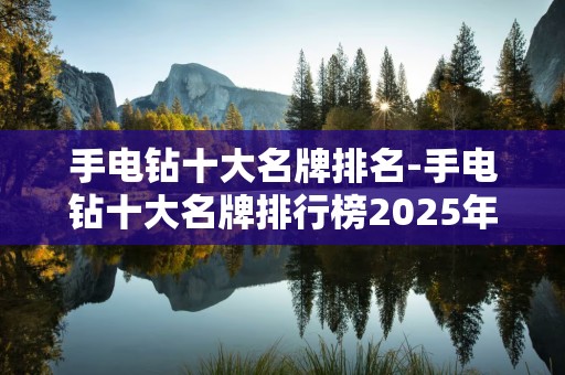 手电钻十大名牌排名-手电钻十大名牌排行榜2025年排名前十名榜单出炉