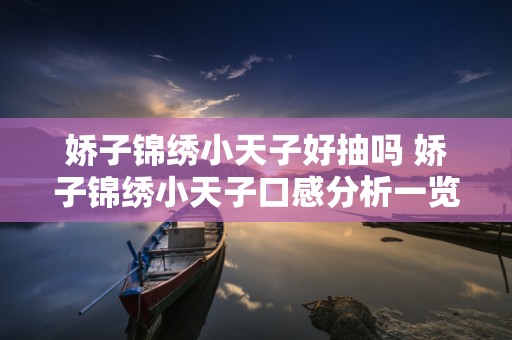 娇子锦绣小天子好抽吗 娇子锦绣小天子口感分析一览