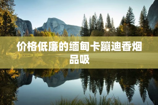 价格低廉的缅甸卡蹦迪香烟品吸