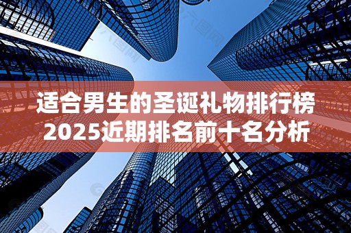 适合男生的圣诞礼物排行榜2025近期排名前十名分析