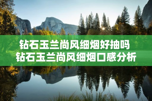 钻石玉兰尚风细烟好抽吗 钻石玉兰尚风细烟口感分析