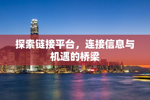 探索链接平台，连接信息与机遇的桥梁